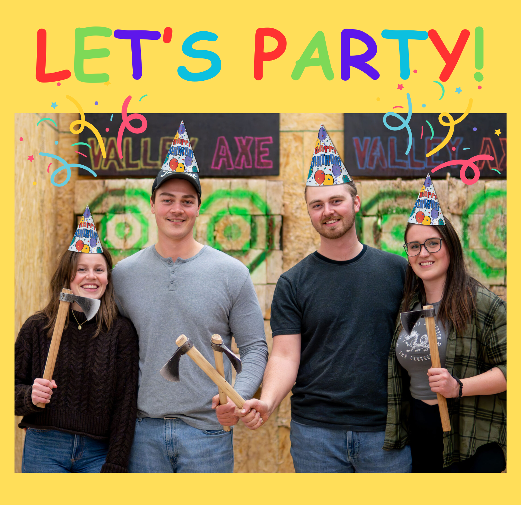 Let's Party - Adult Birthday Parties at Valley Axe